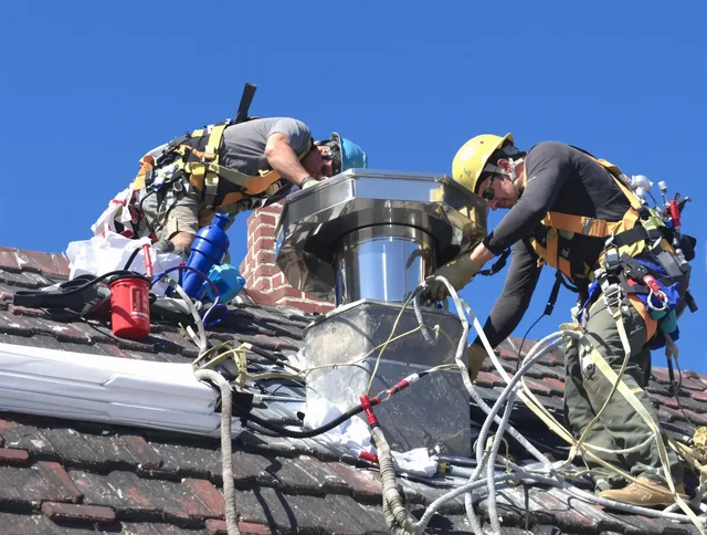 Protective chimney cap installed by Ansonia Chimney Sweep in Ansonia, CT