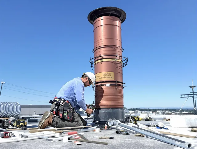 Installed chimney liner by Ansonia Chimney Sweep in Ansonia, CT