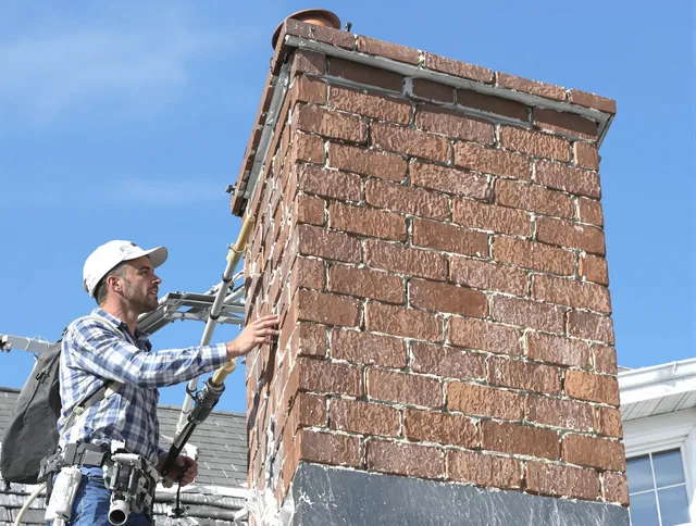 Brickwork for a chimney rebuild by Ansonia Chimney Sweep in Ansonia, CT