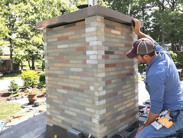 Ansonia Chimney Sweep completing a modern chimney remodel in Ansonia, CT