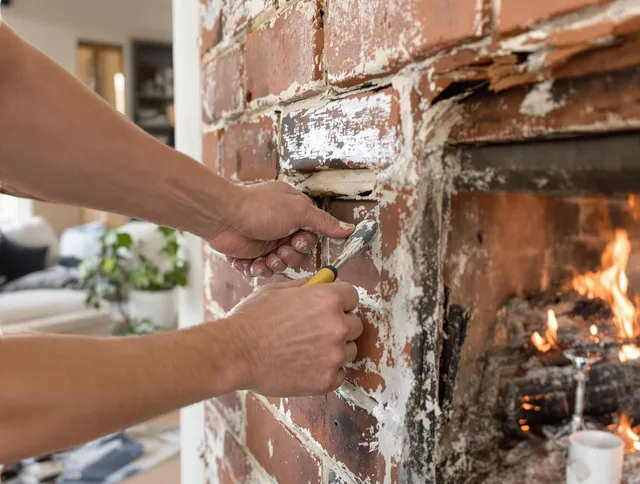 Routine fireplace repair by Ansonia Chimney Sweep in Ansonia, CT